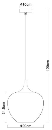 Lustră pe cablu Globo 15548H1W MAXY 1xE27/60W/230V d. 29 cm alb