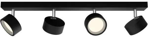 Spot LED BRACIA 4xLED/5,5W/230V negru Philips