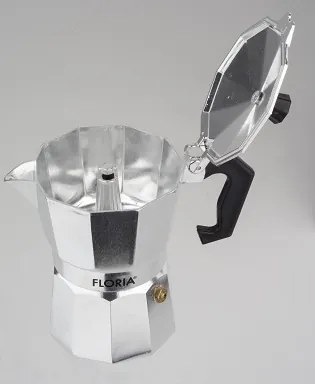 Cafetiera Espresso Floria ZLN2485, 3 cesti, 150 ml, O8 cm, aluminiu, Argintiu