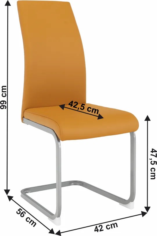 Scaun dining, muştar / gri, NOBATA