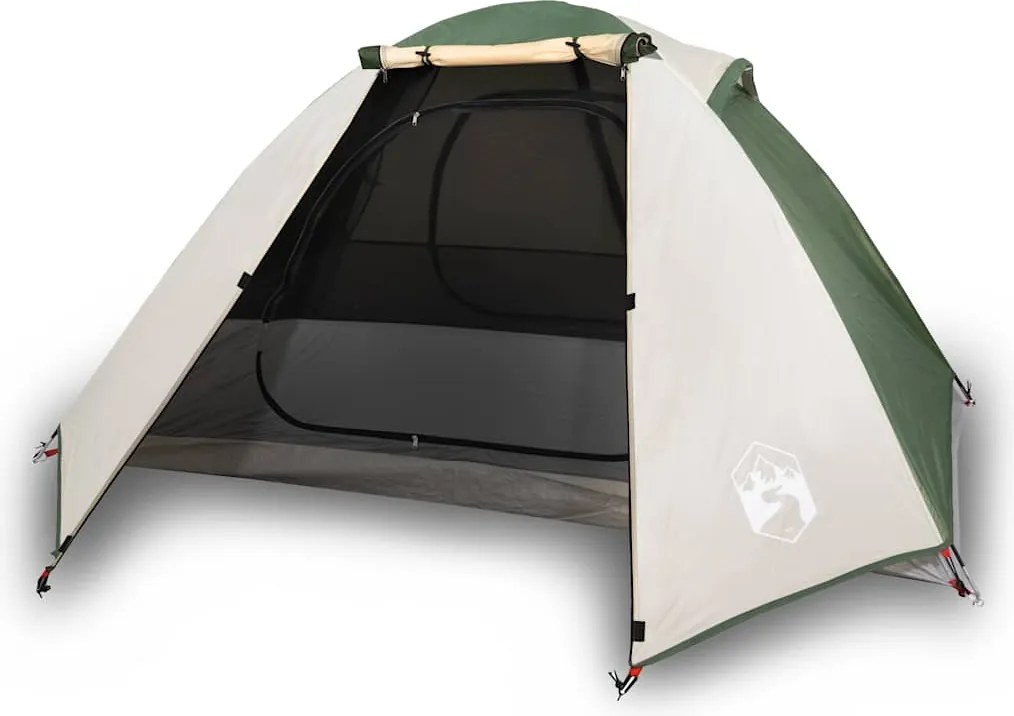 vidaXL Cort de camping cupolă pentru 2 persoane, verde, impermeabil