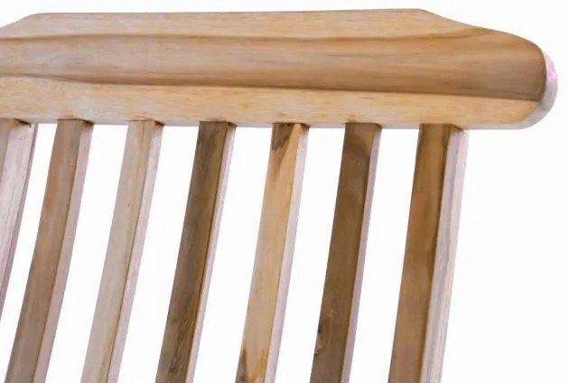 Șezlong de grădină din lemn DIVERO Florentine cu suport pent