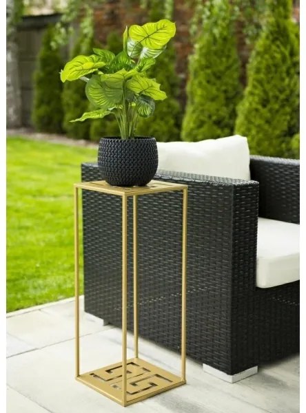 Suport pentru flori 60x24 cm, culoare aurie