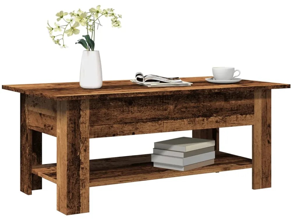 vidaXL Măsuță de cafea, lemn vechi, 102x55x42 cm, lemn prelucrat