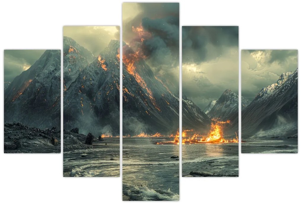 Tablou - Erupție vulcanică (150x105 cm)