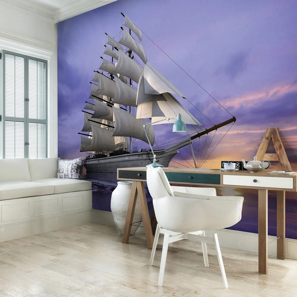Fototapet - Corabie pe mare (152,5x104 cm)