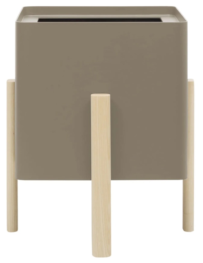 Ghiveci quadrat cu auto-irrigare ASHI, diferite variante - Hobby Flower Culoare: gri-maro