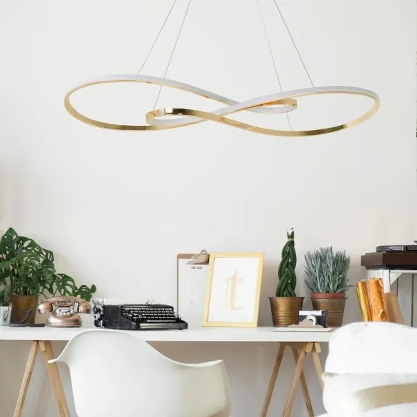 Lustră LED pe cablu ZUMBA LED/50W/230V auriu