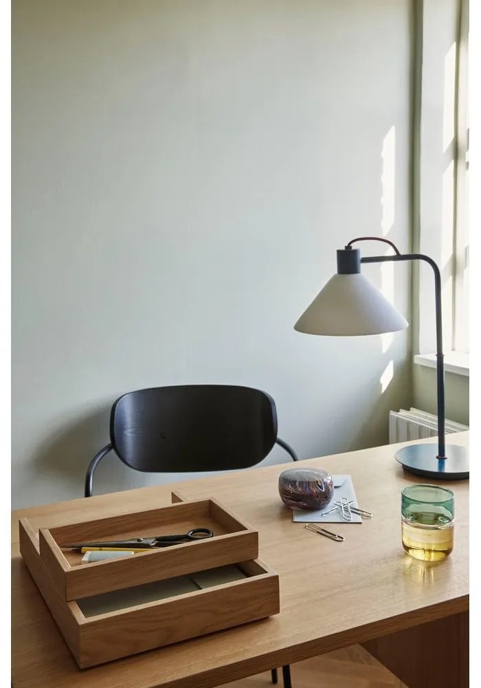 Veioză în culoarea petrolului cu abajur din sticlă (înălțime 44 cm) Spot – Hübsch