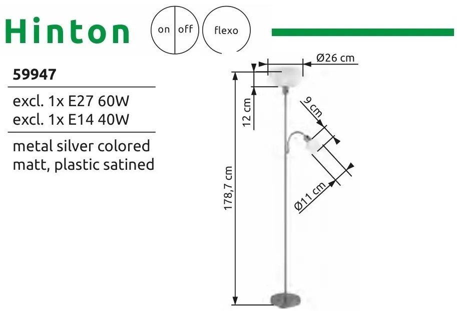 Lampadar, Lampa de podea HINTON