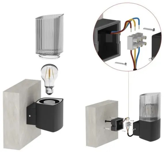 Aplică de exterior LANA 1xE27/25W/230V IP54