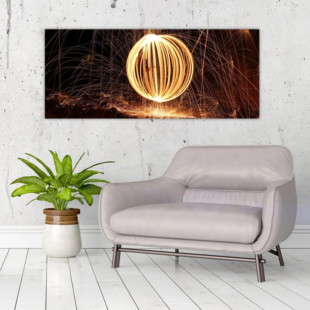 Tablou cu bilă iluminată (120x50 cm)