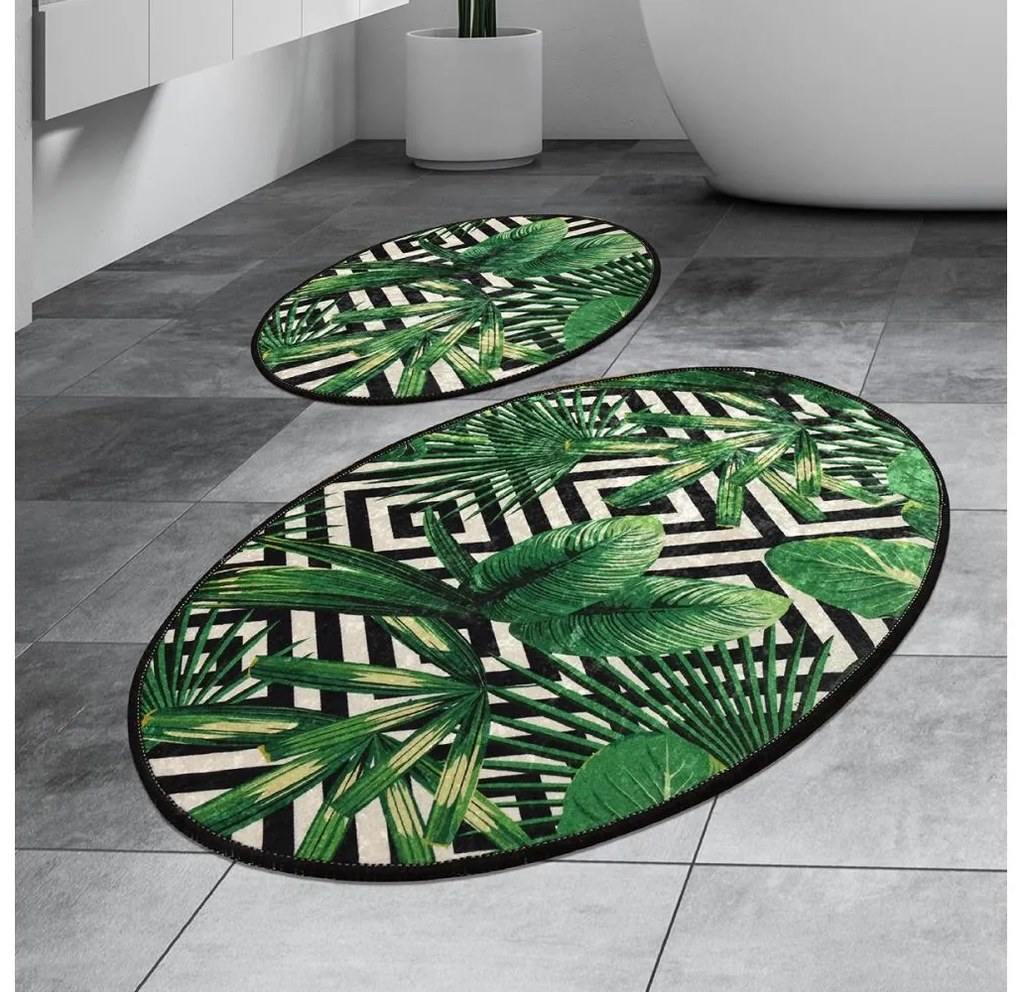 SET 2x covoraș pentru baie TROPIC 60/100 cm verde
