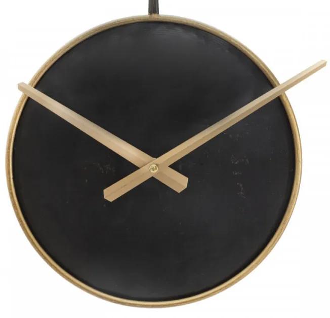 Ceas decorativ auriu/negru din metal, ∅ 61 cm, Pearl Mauro Ferretti