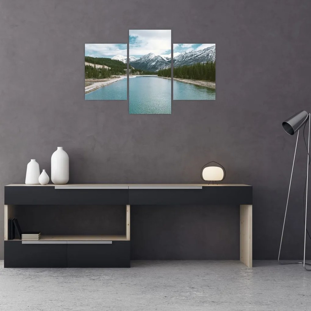 Tablou cu peisaj montan (90x60 cm)