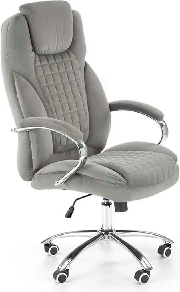Scaun de birou KING 2, gri, stofa catifelata, mecanism TILT, 67x76x116