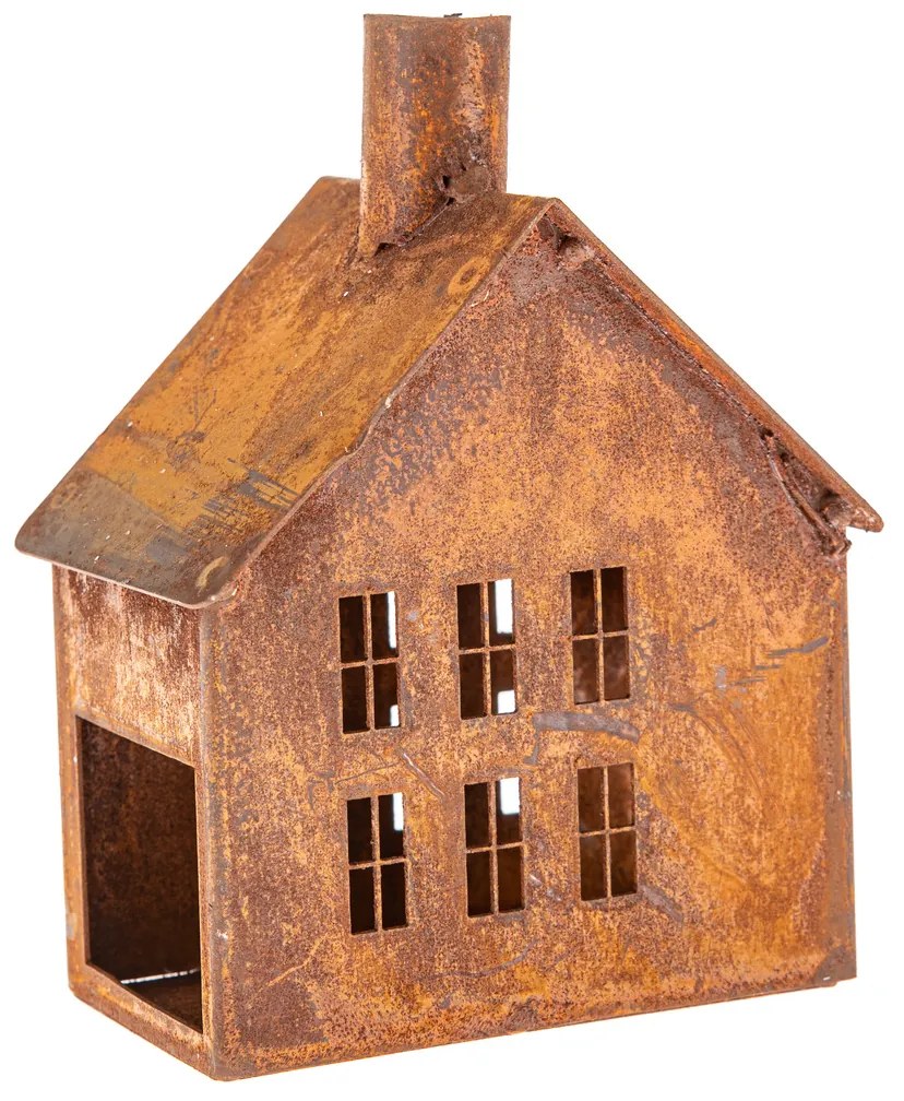 Sfeșnic metalic Rustik House, 9,5 x 9,5 x 13 cm, 13 cm