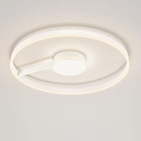 Lustra circulara aluminiu alb LED CCT SIENA 80cm