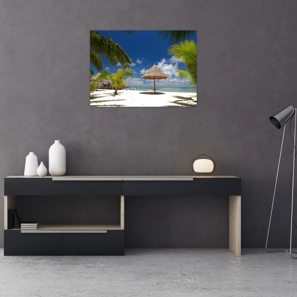 Tablou - Plajă cu nisip alb (70x50 cm)
