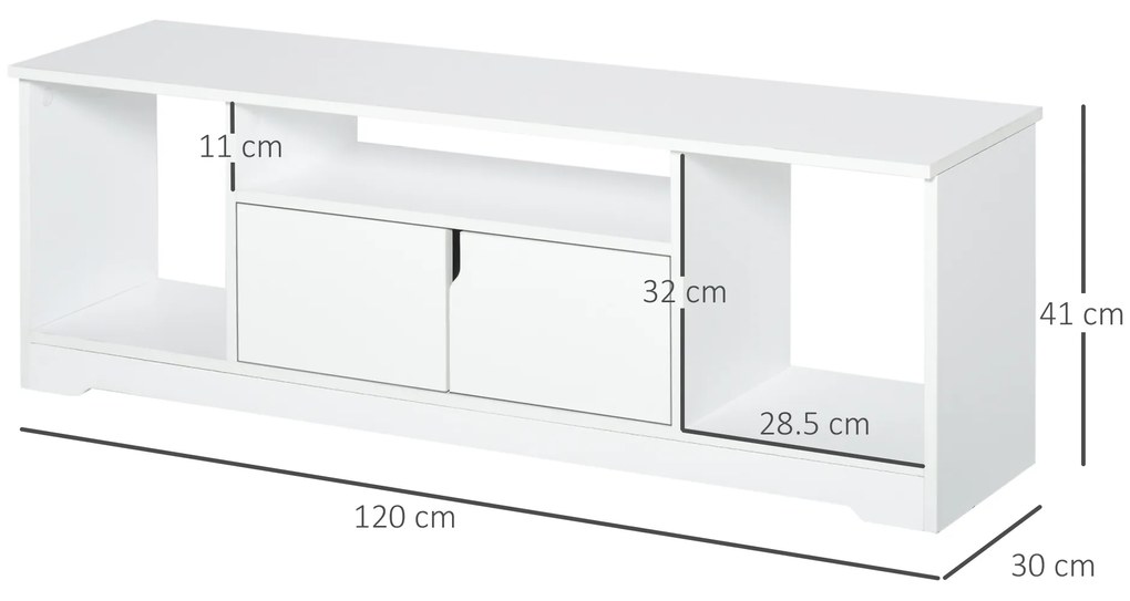 Mobilier Suport TV de pana la 45" HOMCOM cu Dulap si Etajere | Aosom Romania