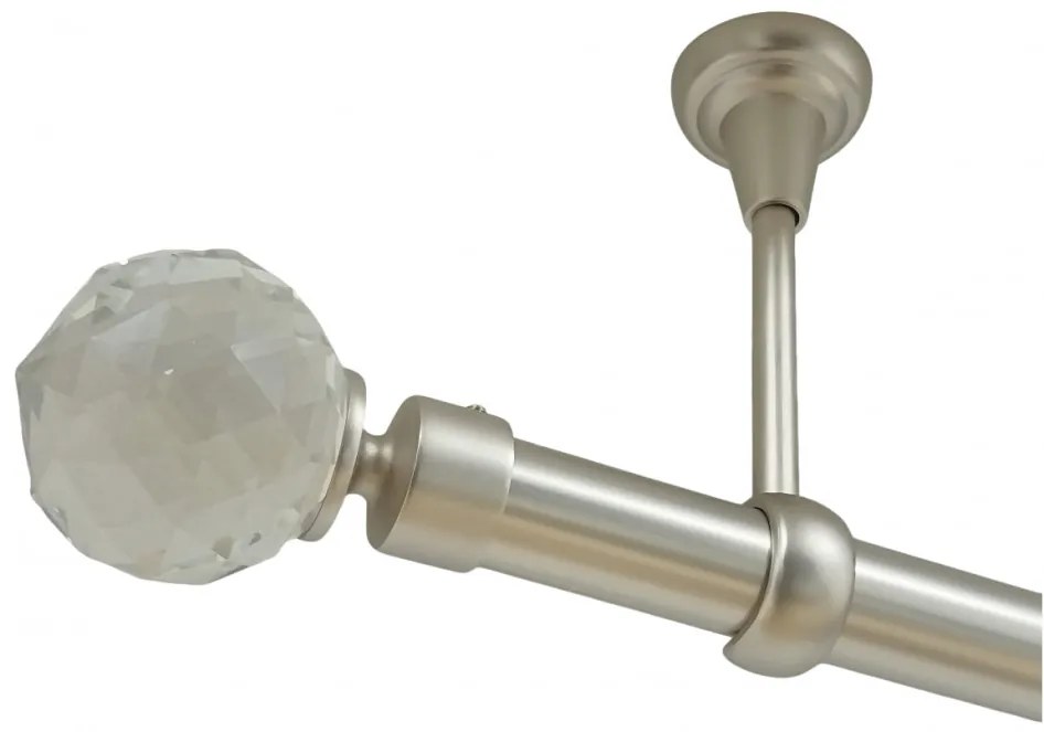 Galerie fara inele tavan KULA CRYSTAL /25 - CROM MAT (Alege marime: 400 cm)