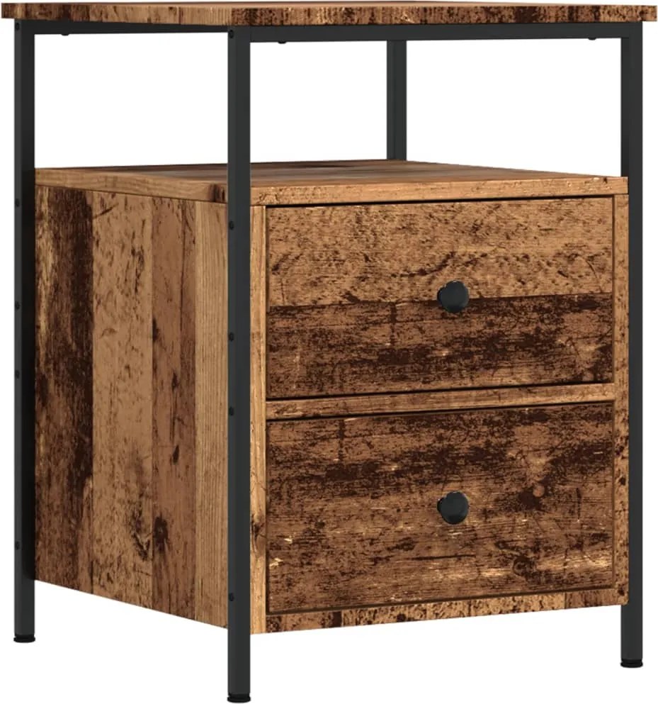 vidaXL Noptieră, lemn vechi, 44x45x60 cm, lemn prelucrat