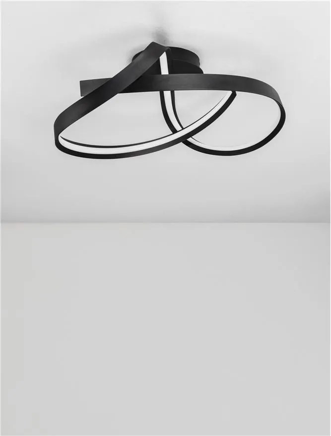 Lustra aplicata LED CCT OLIA aluminiu negru