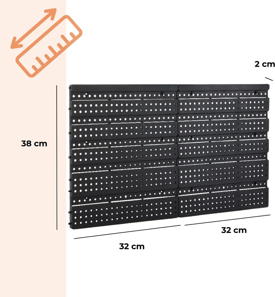 Organizator suspendat pentru atelier ORDER, 30 de cutii, 64x2x38cm, roșu/negru Monzana