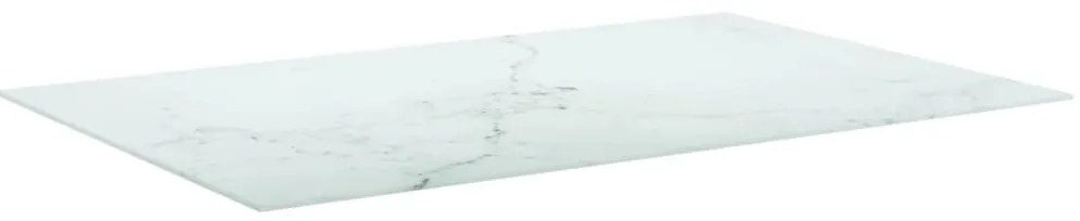 322259 vidaXL Blat masă alb 100x62 cm 8 mm sticlă securizată design marmură