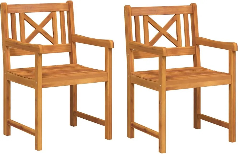 vidaXL Scaun pentru Grădină 2 pcs 56 x 56 x 90 cm Lemn Solid de Acacia