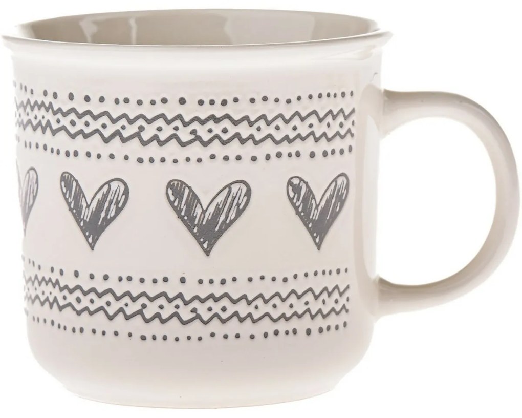 Ceașcă de ceramică Inimioare III, 450 ml