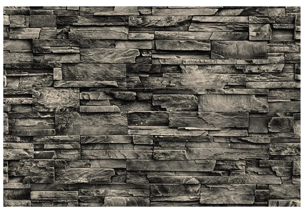 Fototapet autoadeziv zid de piatră cu atingere maro