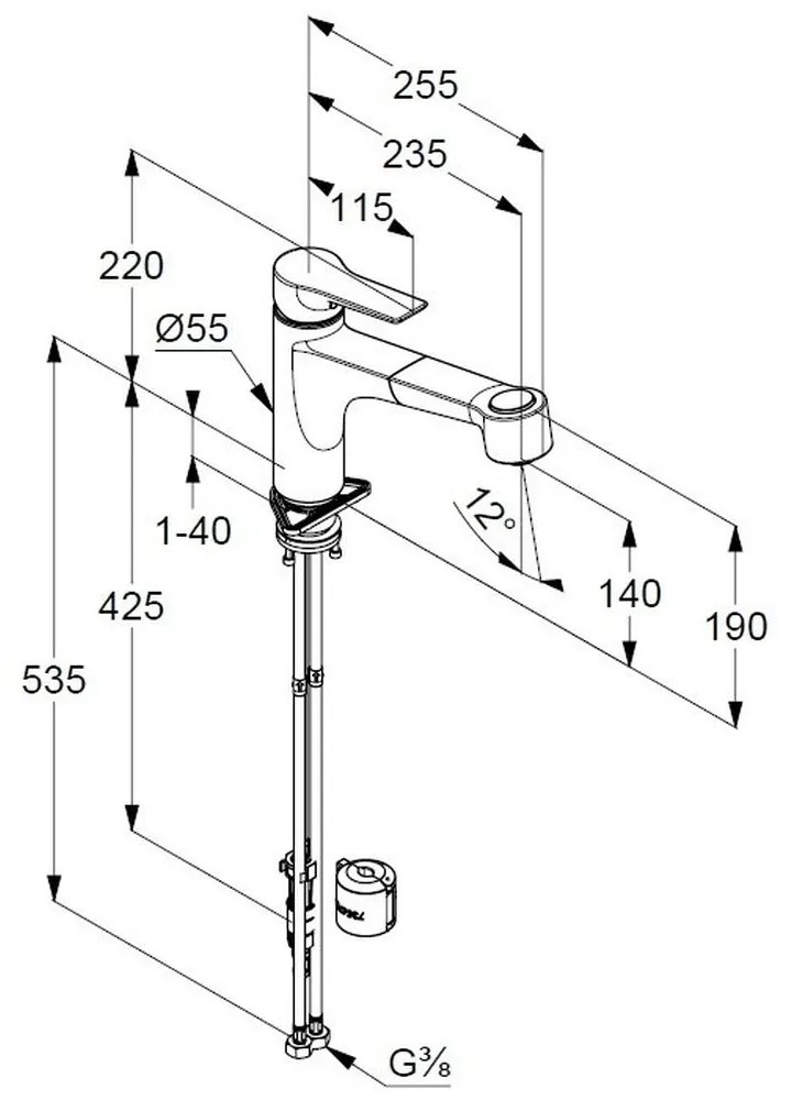 Baterie chiuveta bucatarie Kludi Mix cu dus extractibil, conector rapid, negru mat Negru mat