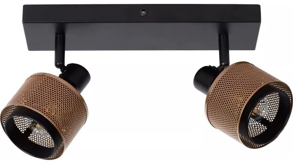 Spot Lucide 77980/02/30 RAFA 2xE14/40W/230V negru/bronz