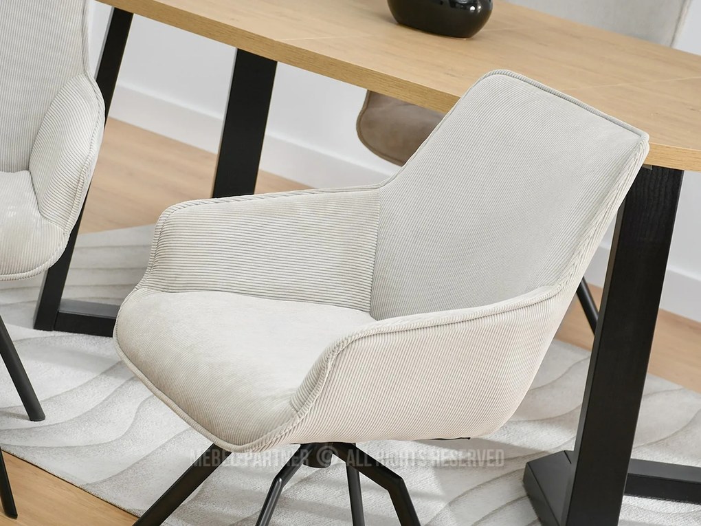 Scaun Liam (bej deschis + negru). Promo -11%. 1111109