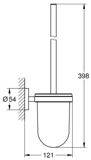 Perie WC Grohe Essentials antracit periat Hard Graphite