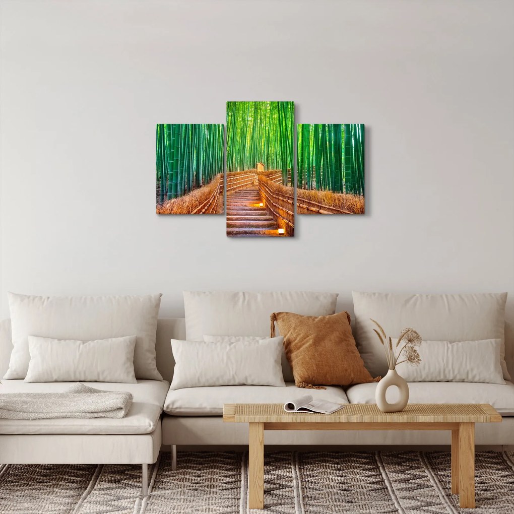 Tablou - Pădure de bambus japoneză (90x60 cm)