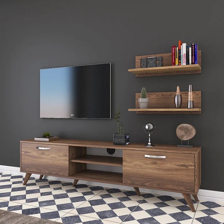 Ansamblu Comoda TV Jasmine Oak 80x35x48.5 cm
