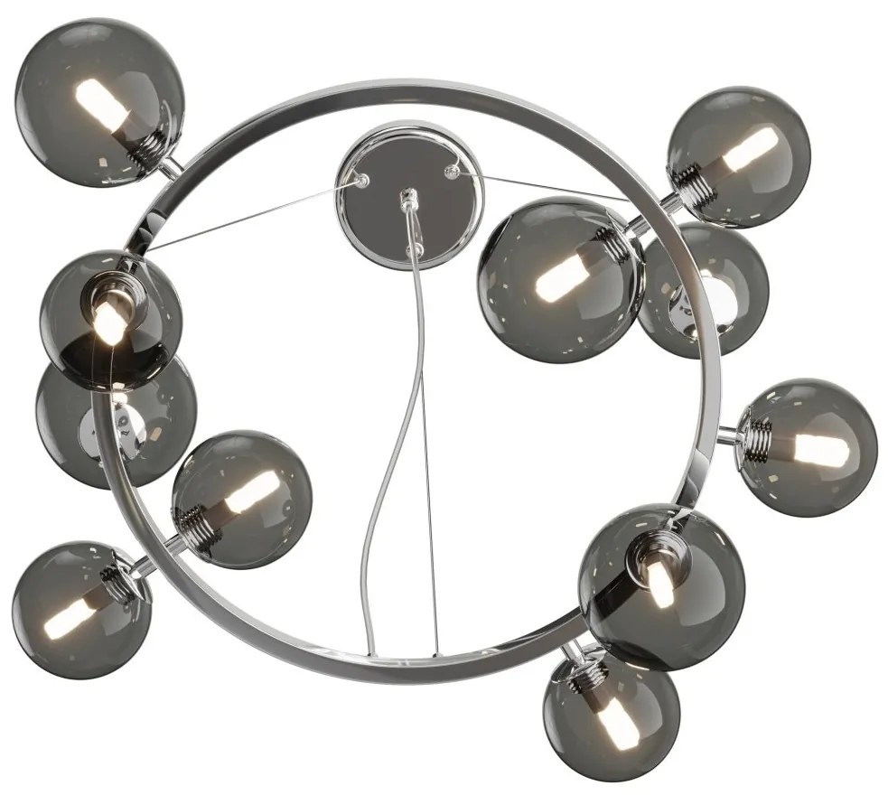 Lustra moderna design deosebit cu 11 de surse de lumina Dallas crom