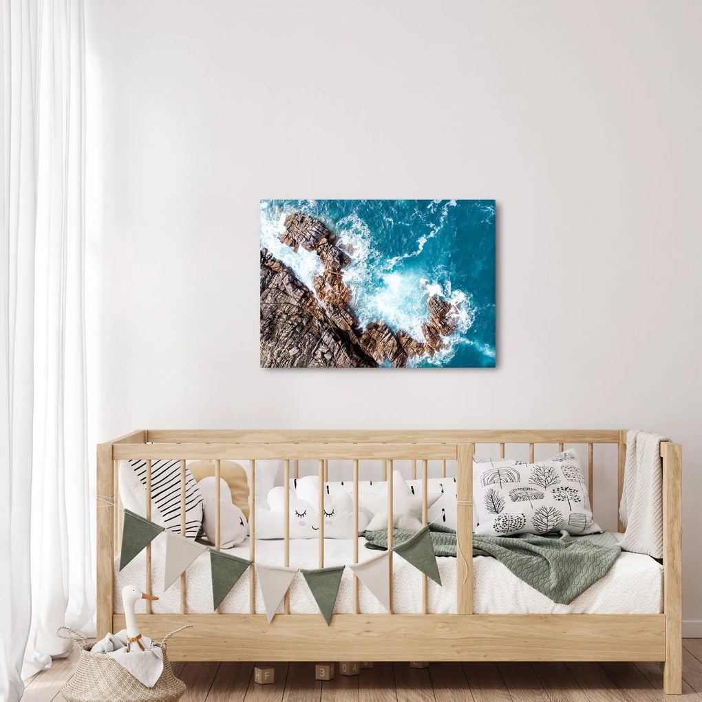 Tablou cu stânci și mare (70x50 cm)