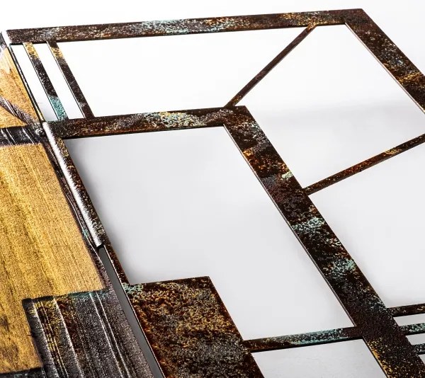 Ceas de perete 49x58 cm 1xAA lemn/metal