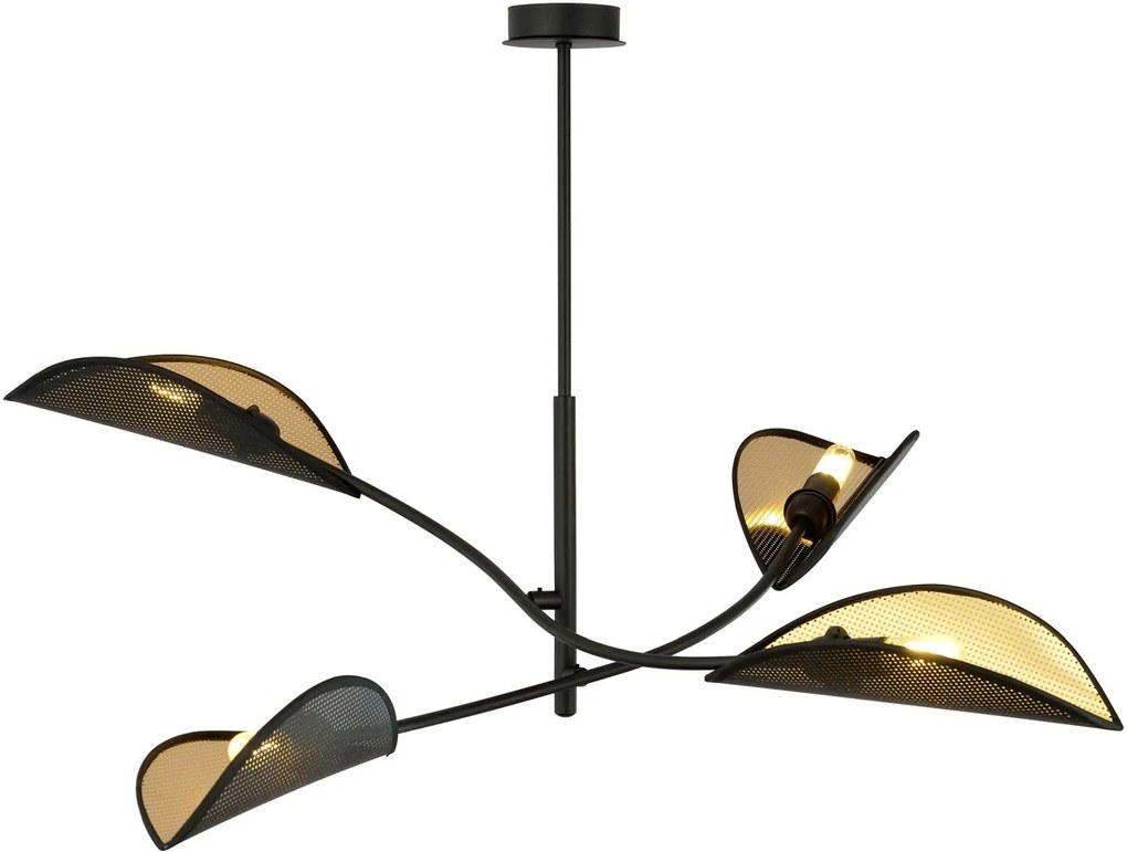 Emibig Lotus lampă de tavan 4x40 W negru-auriu 1106/4