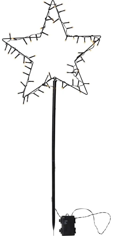 Decorațiune luminoasă neagră de Crăciun Spiky – Star Trading