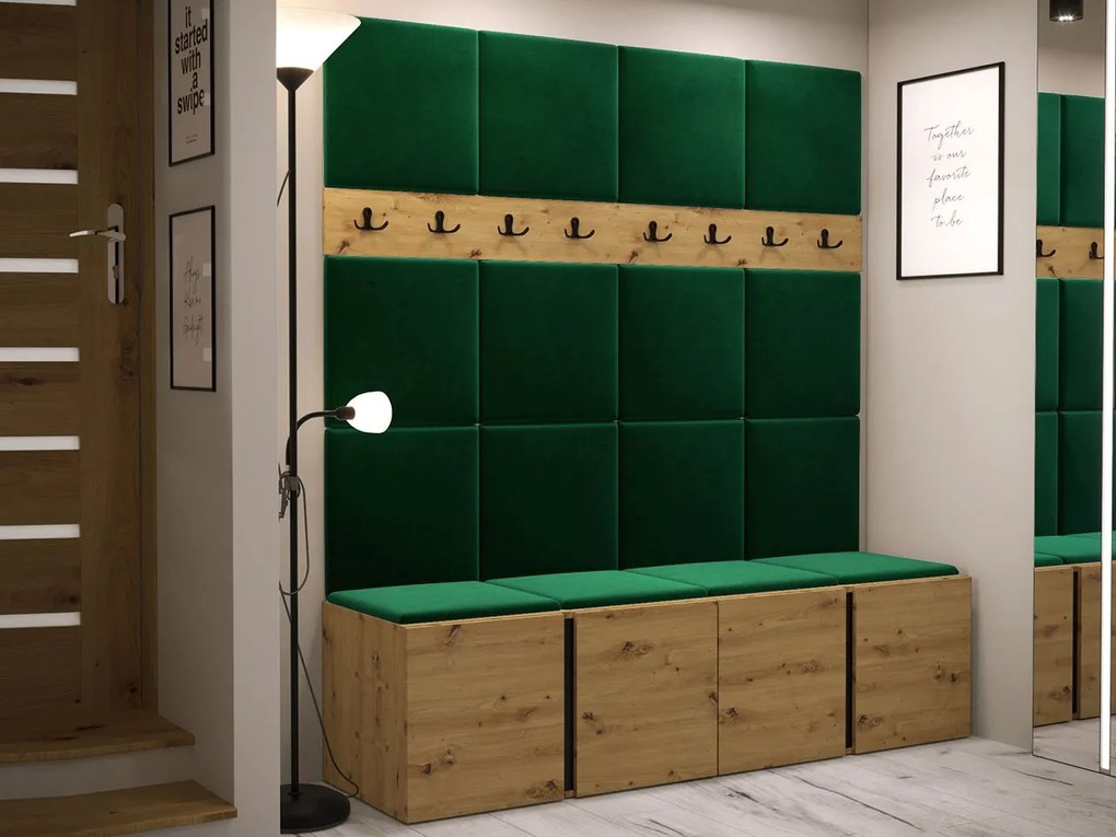 Mobilier Hol Timothy V (Stejar artisan + Stejar artisan + Negru) (Manila 35). 1059936