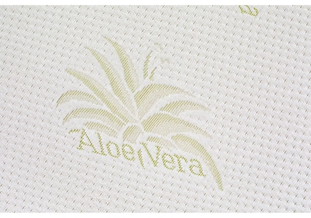 Topper saltea Aloe Vera Therapy Memory Arctic Gel 7 zone de confort, Green Future, 80x200 cm, H 5 cm