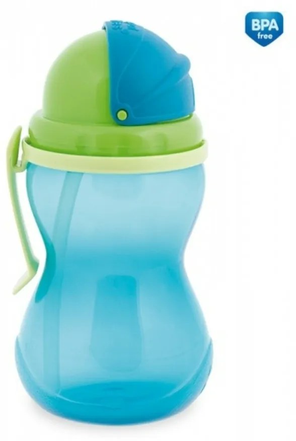Cană sport cu pai Canpol babies, 370 ml, turcoaz