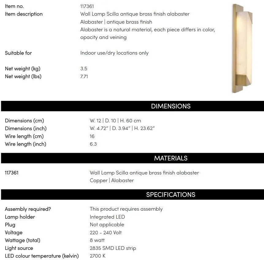 Aplica de perete LUX design deosebit Scilla LED