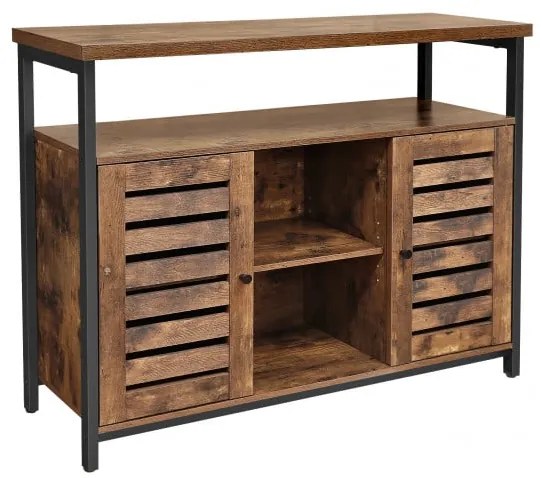 Dulapior Vintage Cu 2 Usi Si 1 Polita, Maro Rustic, 100 Cm