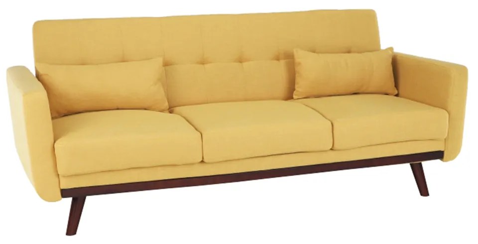 Canapea extensibila ARKADIA mustar, 200/85/85 cm
