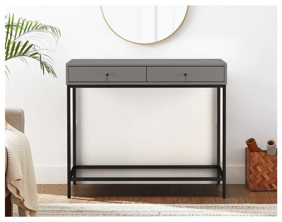 Masă consolă gri 35x90 cm Celine – Støraa